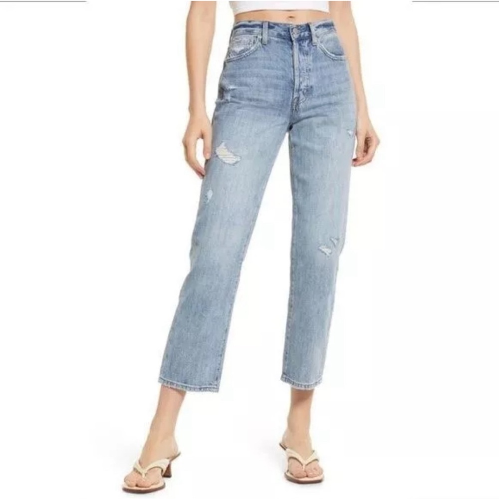 Pistola Denim Jeans - Charlie Ankle Straight - Wash: Mayer Distressed - Size 29